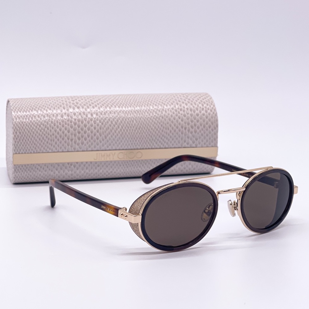 NEW JIMMY CHOO TONIE/S FG4 BROWN GOLD SUNGLASSES JIMMY CHOO - Picture 3 of 13